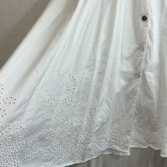 Maje Renaline White Cotton T-Shirt Midi Dress Size 2 US Medium - Picture 5 of 13